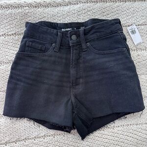 NEW with tags Size 0 Old Navy black denim shorts